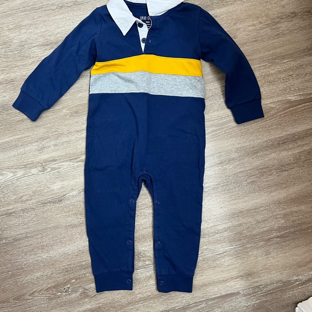 Okie Dokie Blue and Yellow One Piece